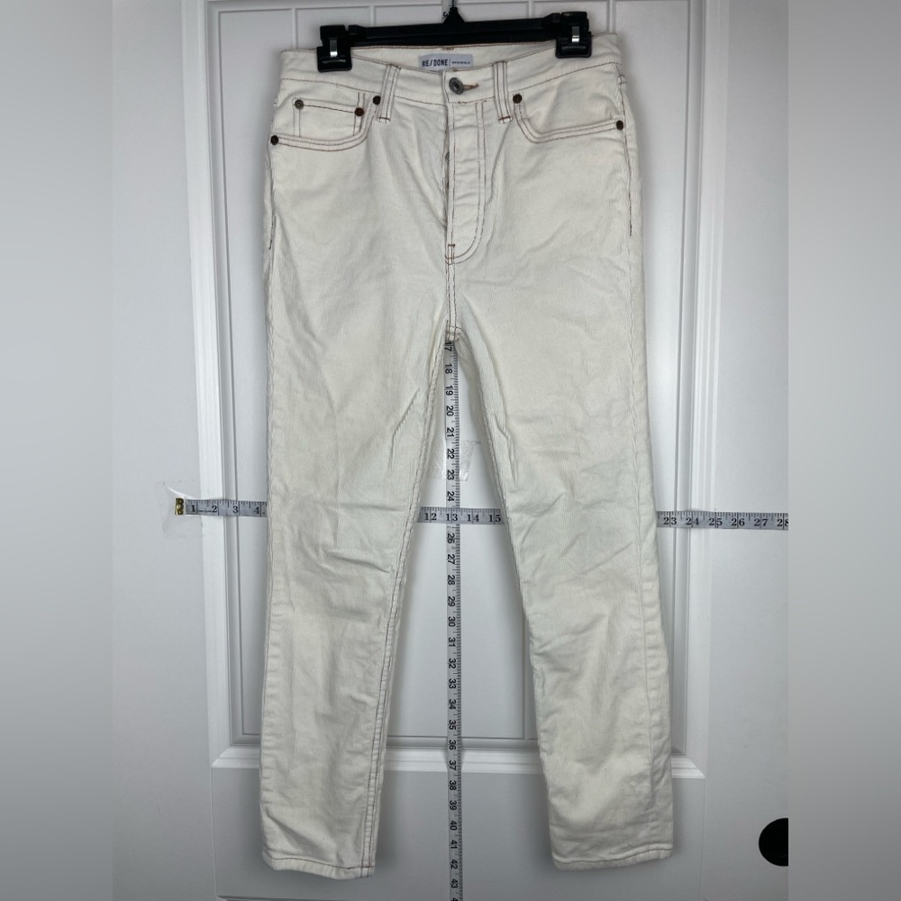 RE/DONE corduroy white pants